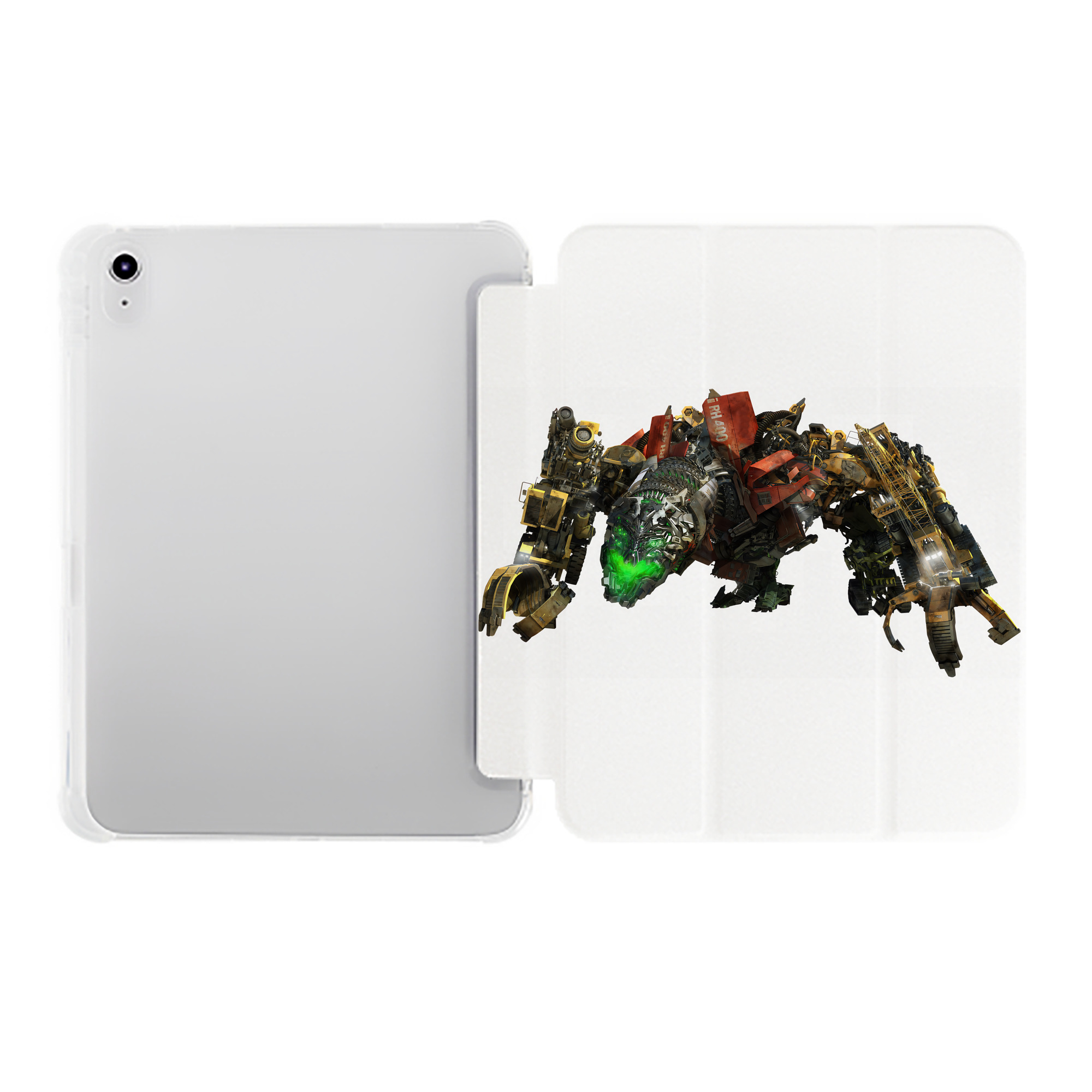 （画像用） Transformers トランスフォーマー IPad ケース ペン収納付き 三つ折りスタンド PUレザー×シリコン 対応機種9.5/10.5/10.9インチ